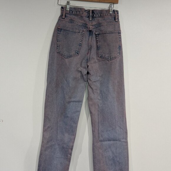 Urban Outfitters BDG Distressed Overdyed High-Rise Baggy Jeans Pink Size 25 - Picture 2 of 6